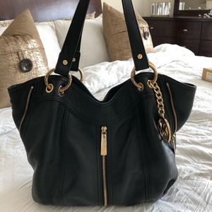 Michael Kors black leather bag